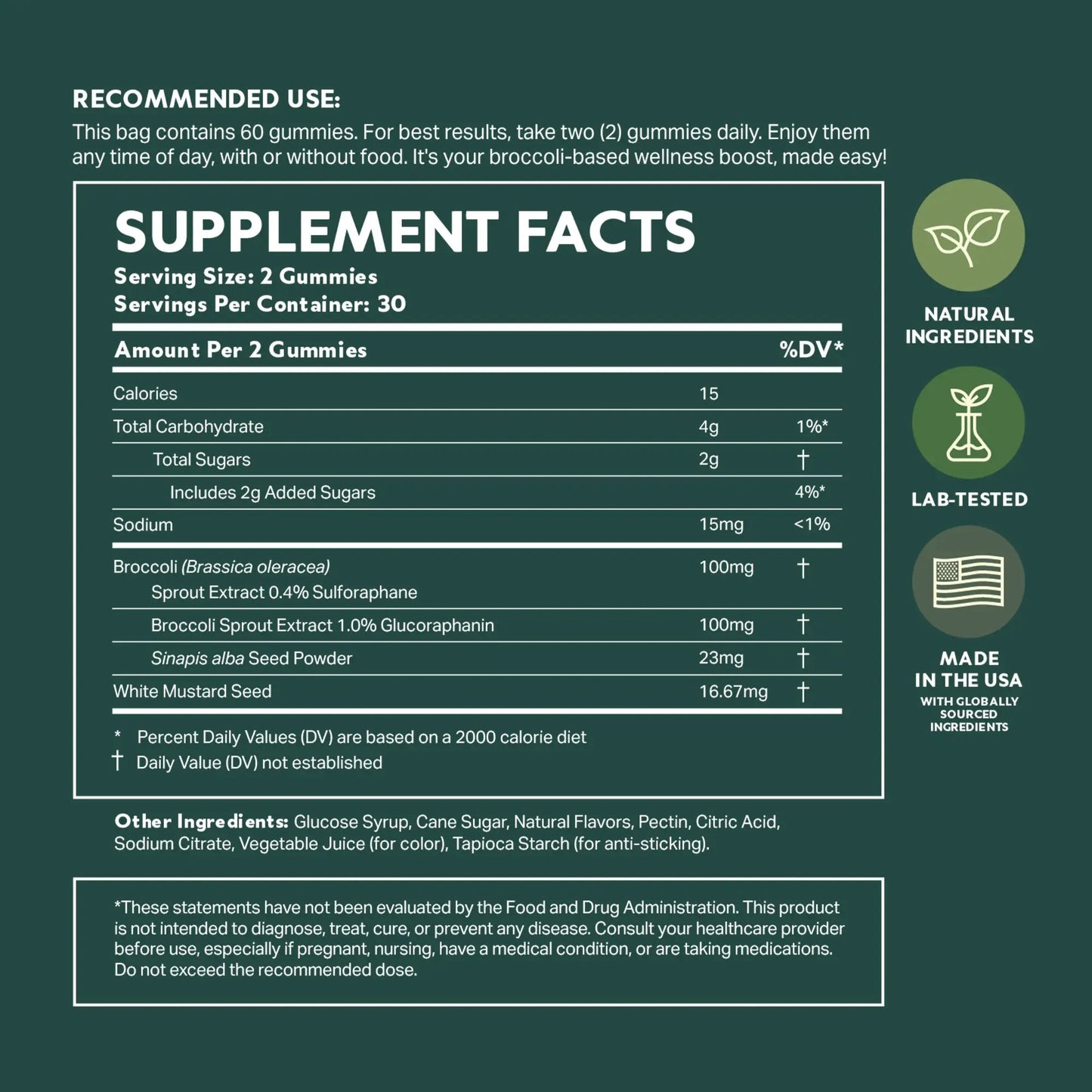 NeuroBrocc Sulforaphane Supplement Gummies